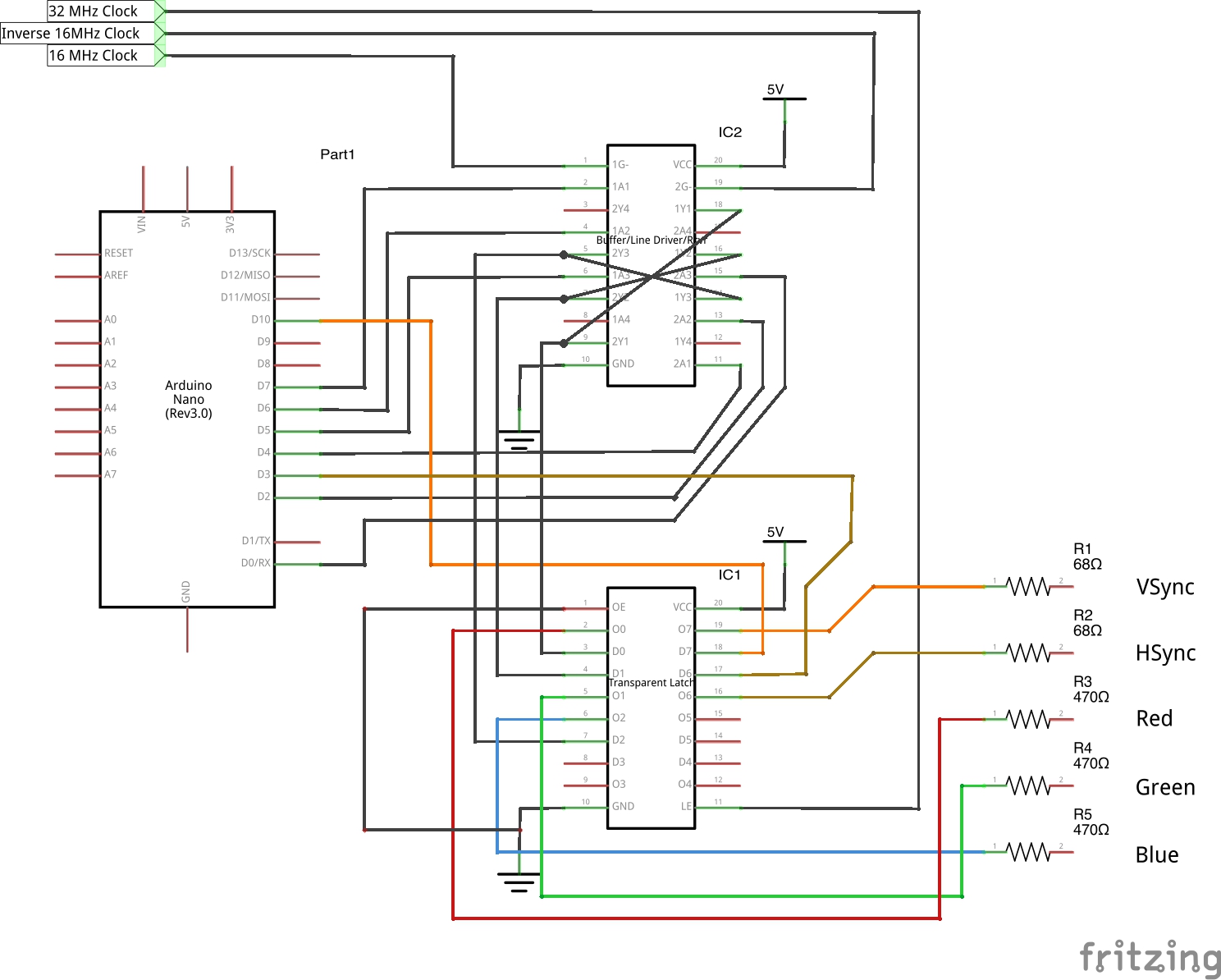 vga to component schematic