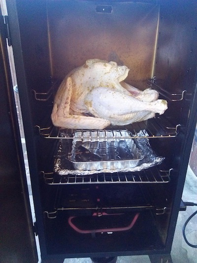 13 pound turkey in an electric Char-Broil smoker