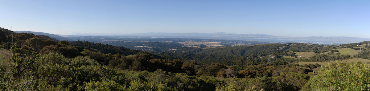 Silicon Valley shot from Skyline Road